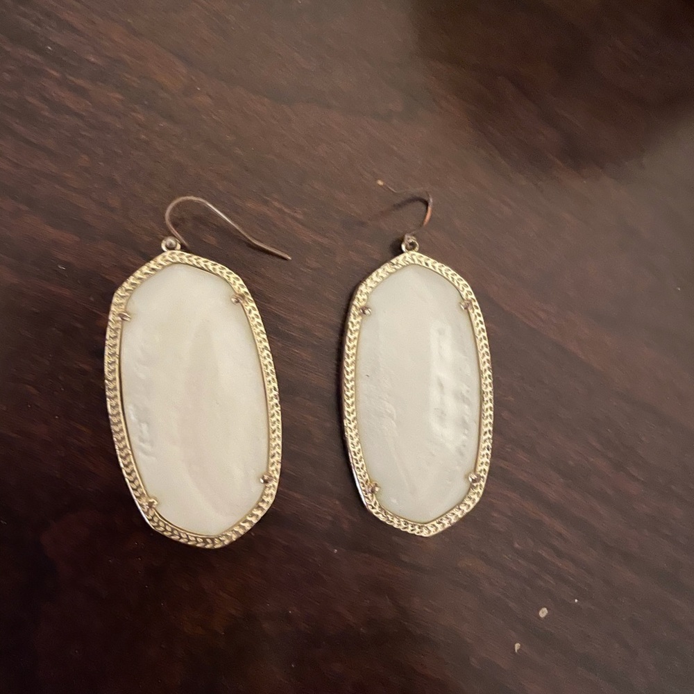 White Kendra Scott Earrings